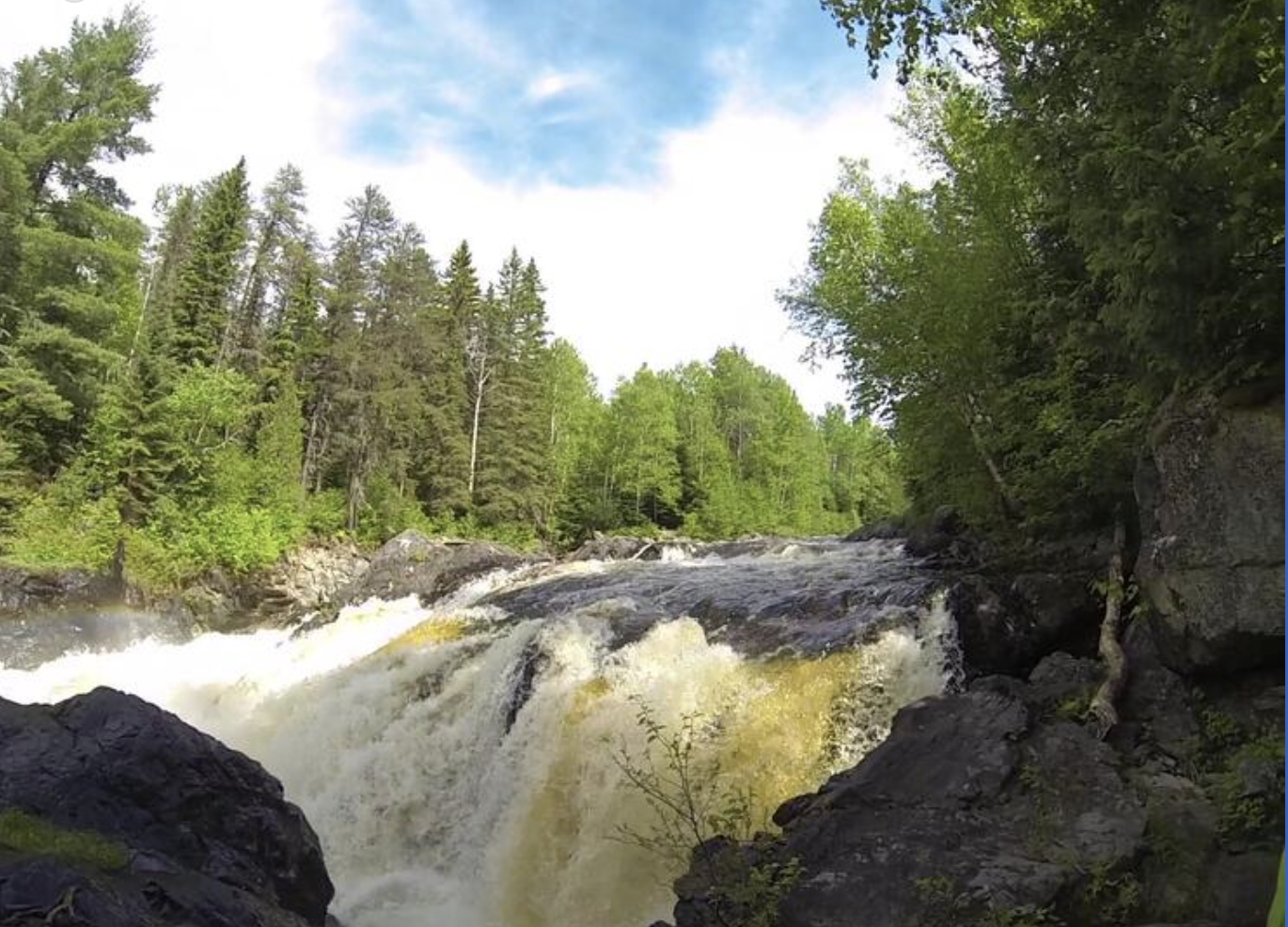 Waterfall at Hersey Lake Trail System