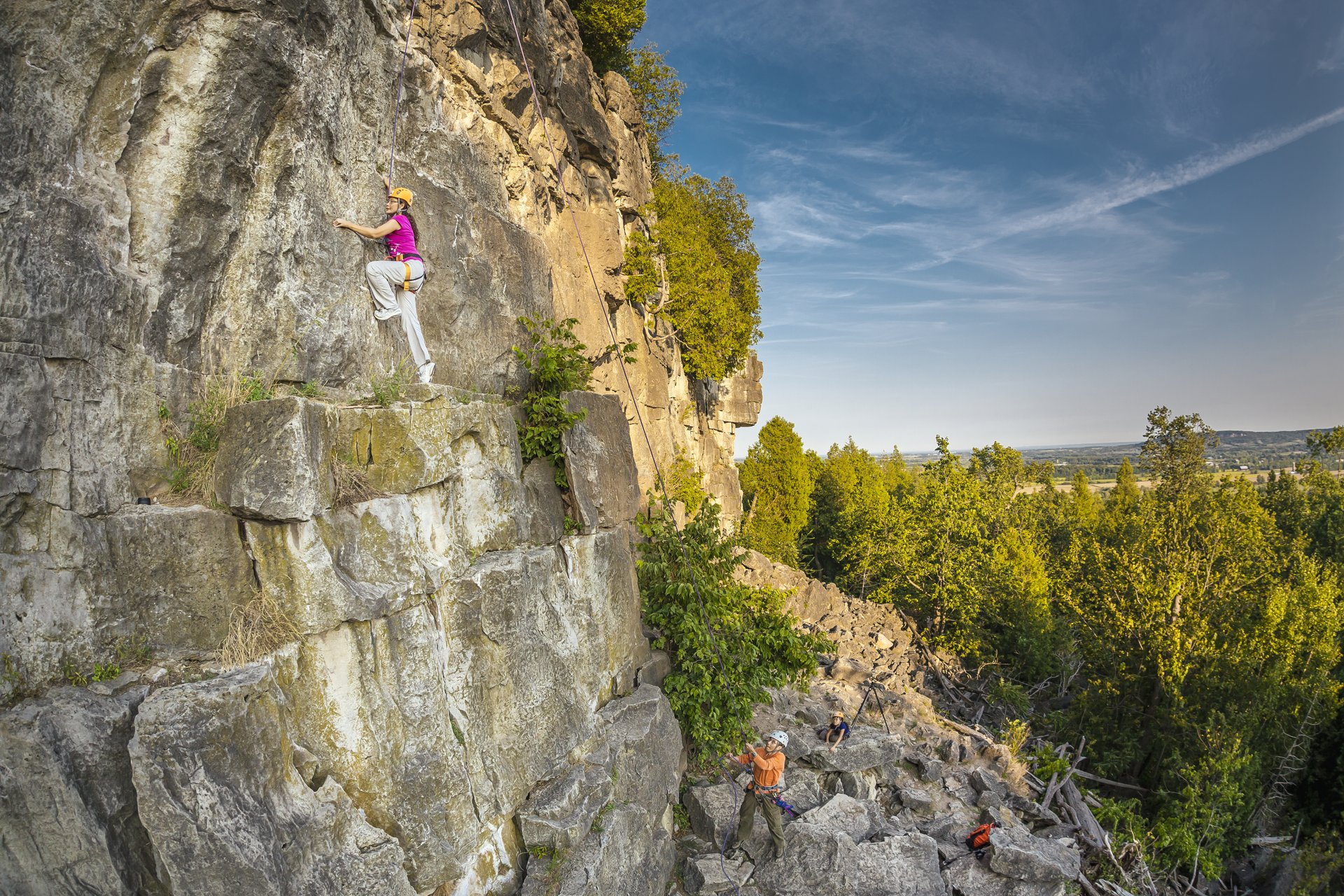 Rock Climbing at Rattlesnake Point