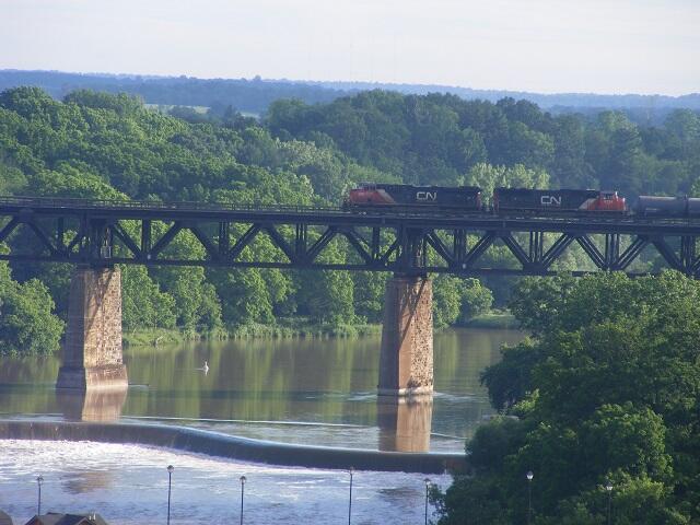 train crossing a river
