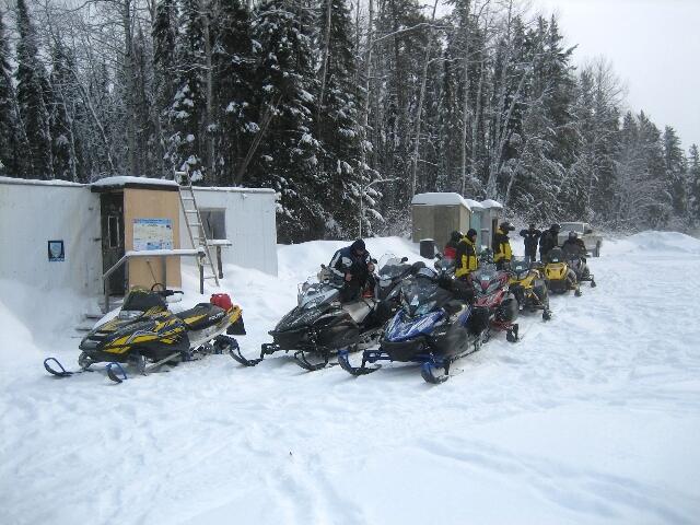 sledders at camp