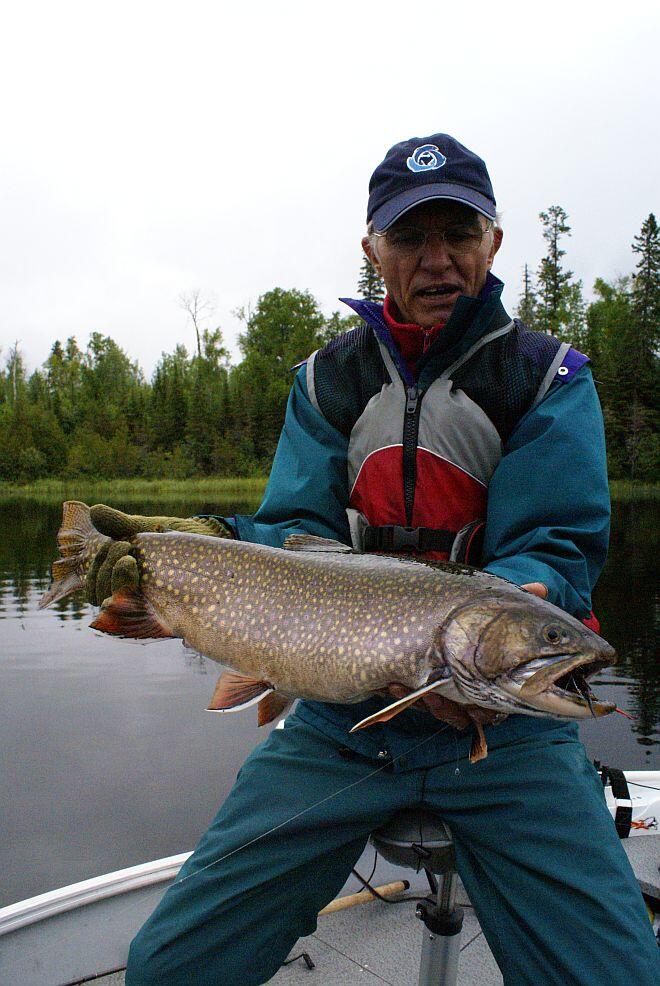 Gord Ellis Sr monster Nipigon River brook trout G Ellis