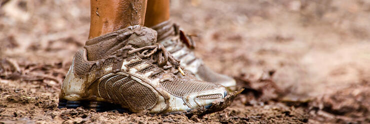 Muddy shoe image