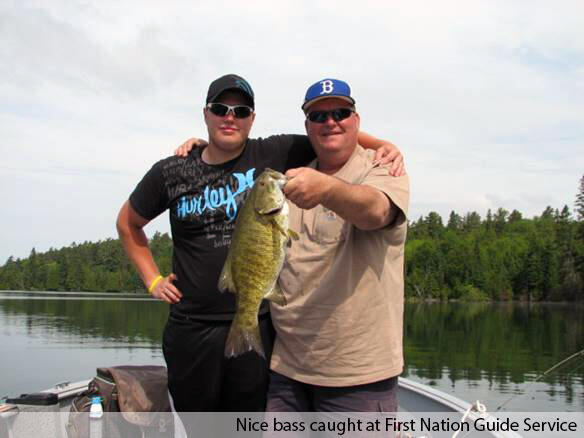 Nice bass caught with First Nation Guide Service