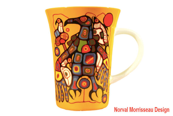 Cermamic mug with a Norval Morriseau design