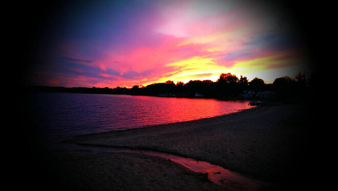 Nice sunset at the end of the day at the Blueberry Festival