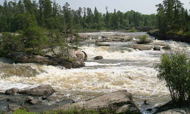 Waterfalls over the Wabigoon River