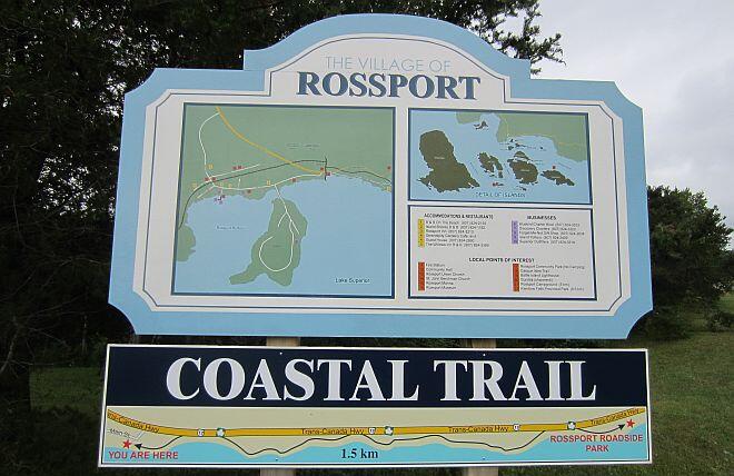 rossport trail sign