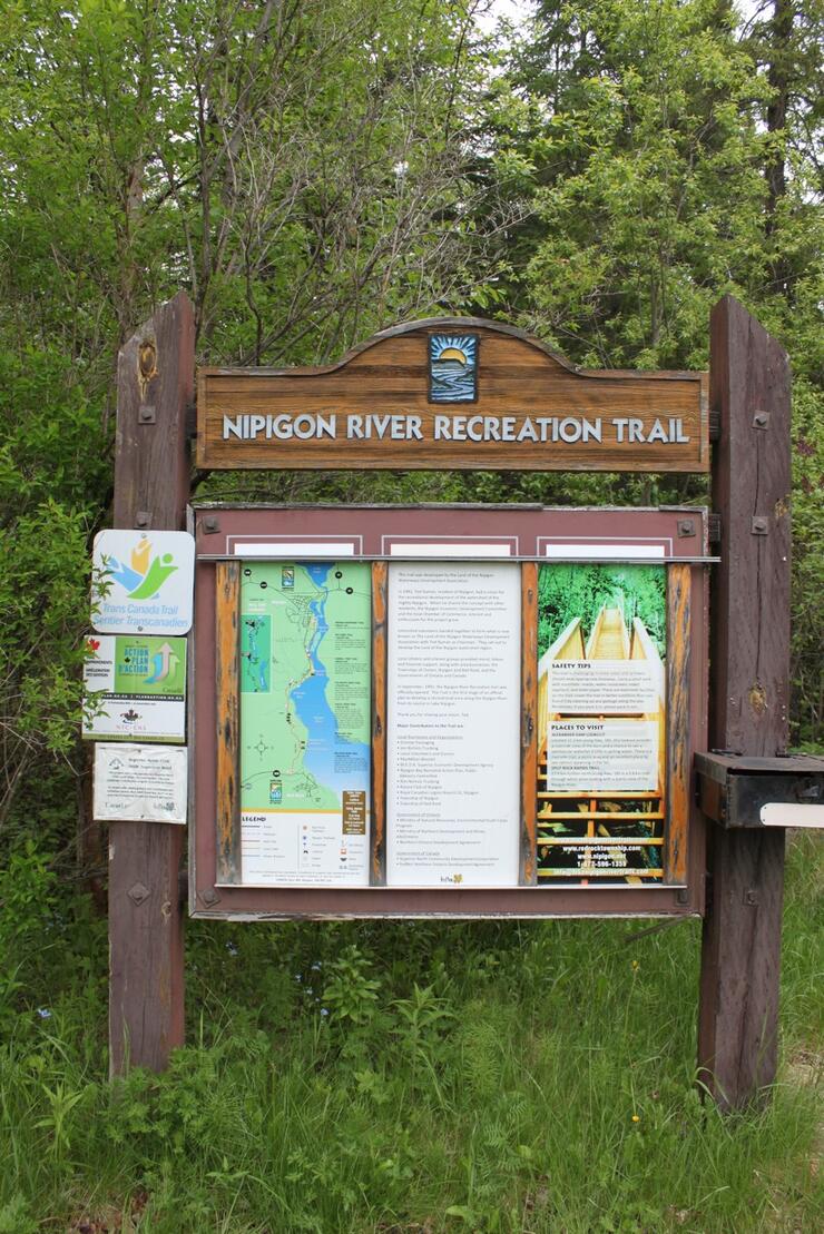 nipigon river trail sign
