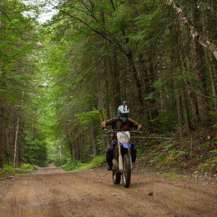 Bryan Caraway riding a brand new Yamaha 2-stroke off road motorcycle