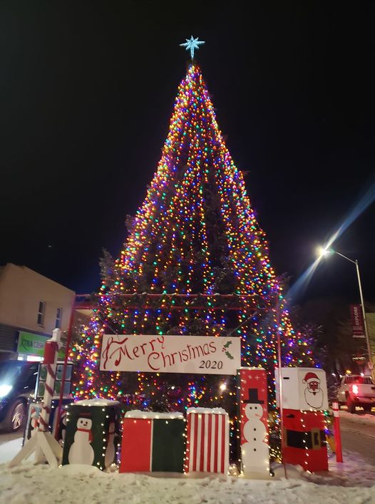 The 2020 Kenora Main St Christmas Tree