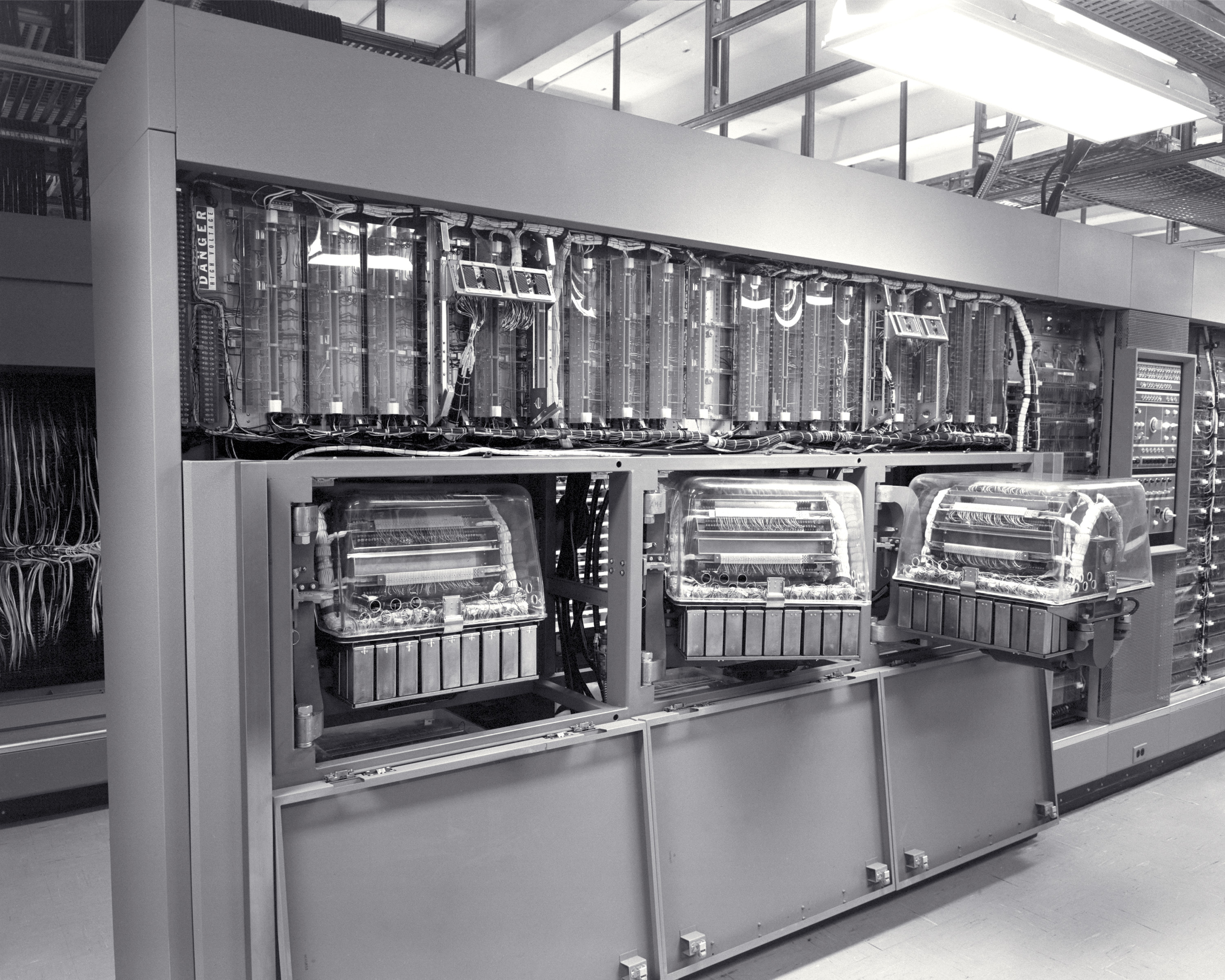 A small part of the enormous SAGE computers, 1966.
