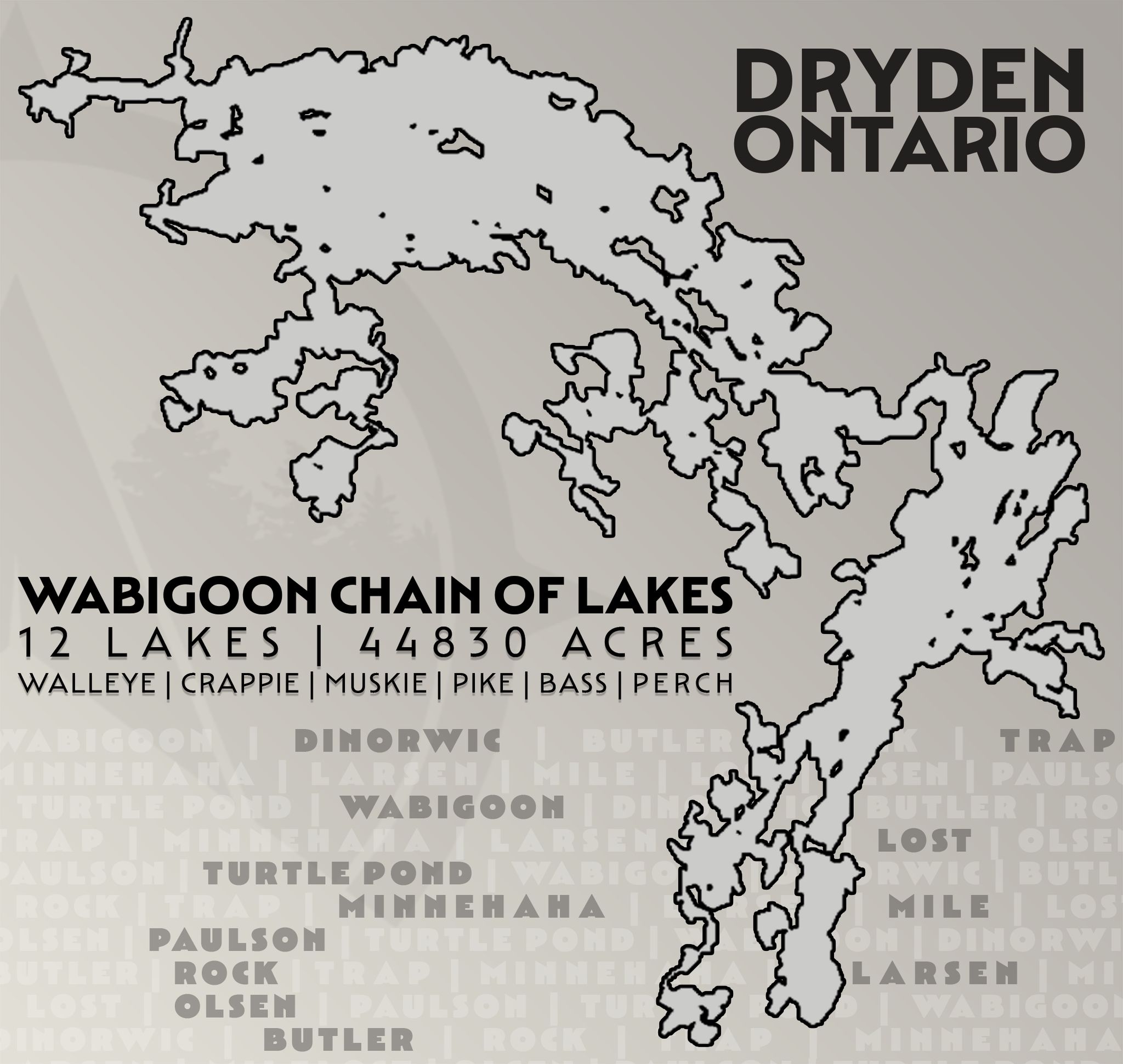 Wabigoon Chain of Lakes map