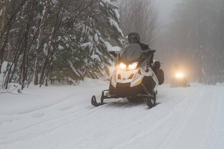 snowmobiling snowstorm
