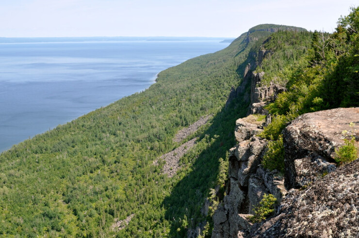 view of the Sleeping Giant from along the top of the ridge