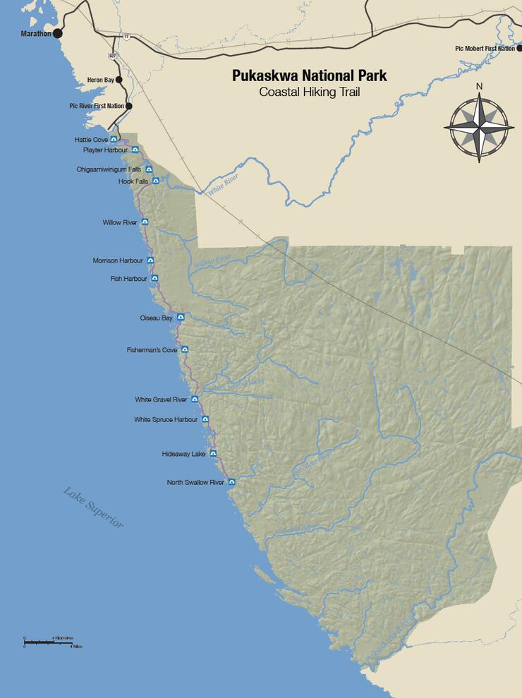 Map of Coastal Trail