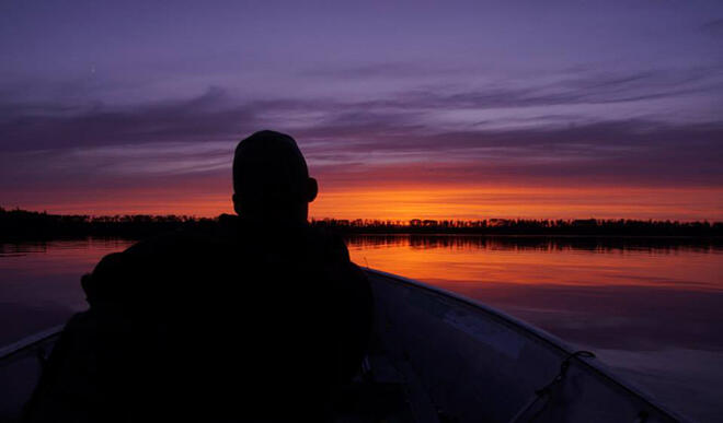 Who wouldn't want to be in this boat at Bluffy Lake Lodge?