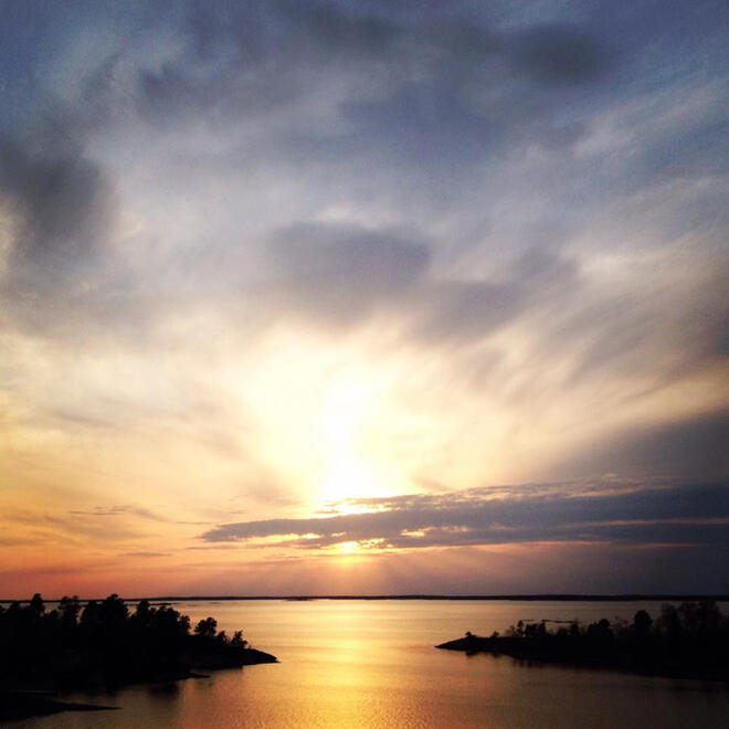 Beautiful summer sunset at Buena Vista Resort