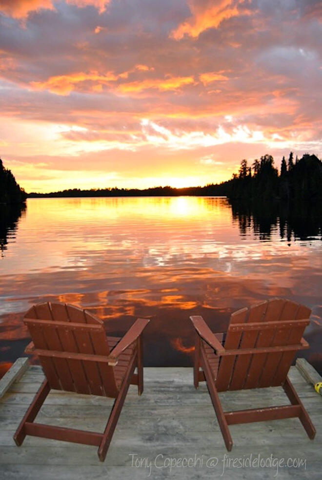 Sunset over Little Vermilion Lake