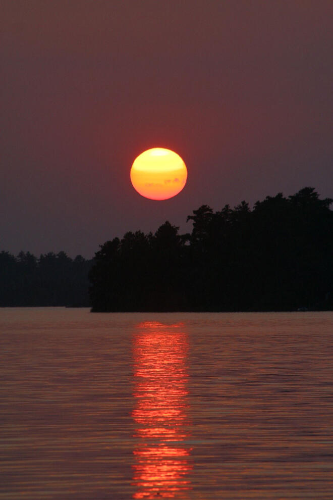 Sunset over Lake of the Woods