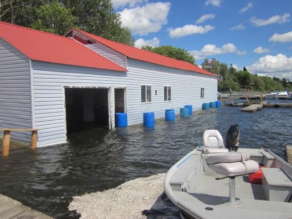 MInaki Marina on the Winnipeg River System was flooded