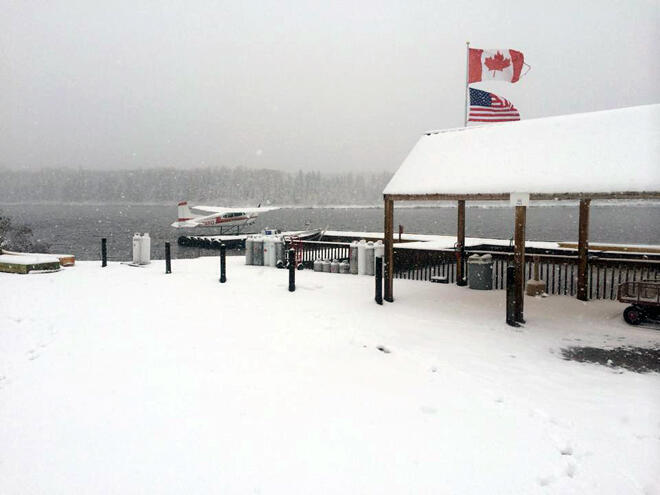 Early snowstorm at Thunderhook Flyins at the beginning of October