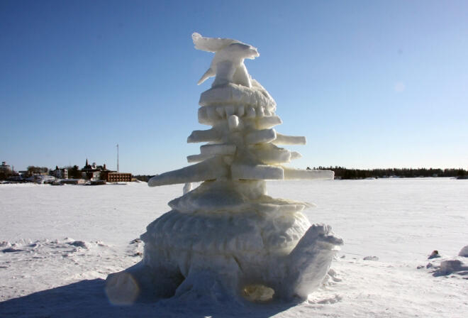Check out the detail! It looks like a wildlife inukshuk.