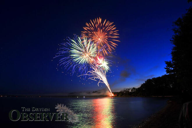 Chris Marchand of the Dryden Observer captures the fireworks in Dryden on Canada Day