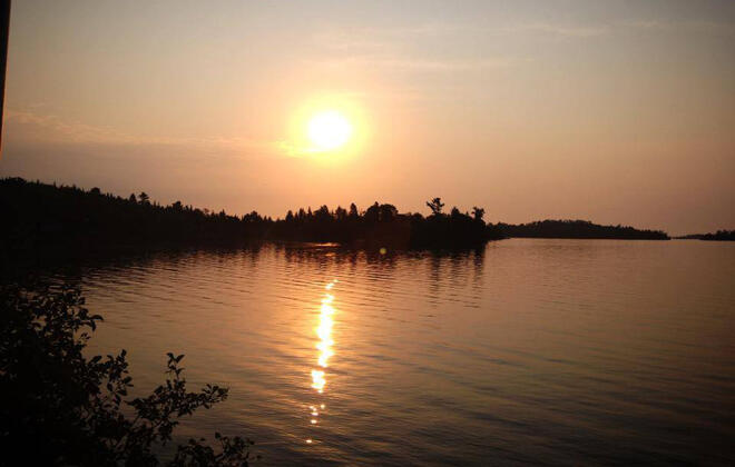 Sunrise over Lake of the Woods, Ontario