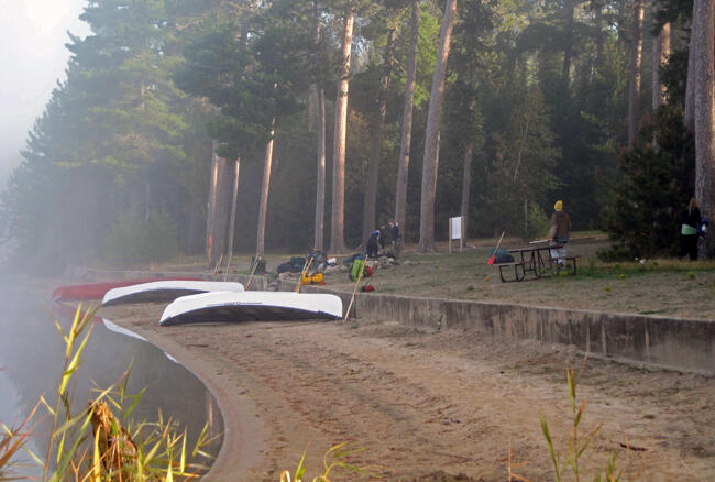 Morning Mist at Quetico Dawson Trail Campground
