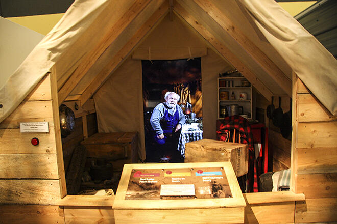 Mining Stories told in a multi media exhibit