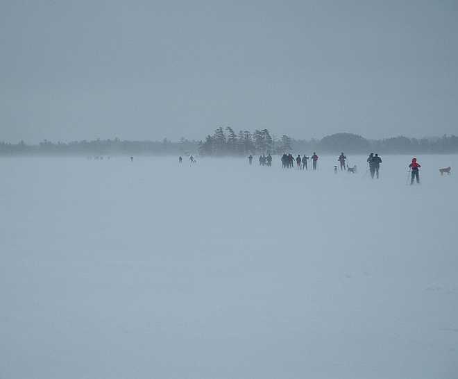 snowy people