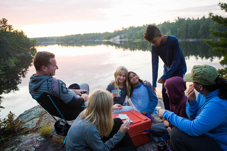 Practice leave-no-trace camping and camp only on designated campsites while canoeing the French River. Source: Colin Field