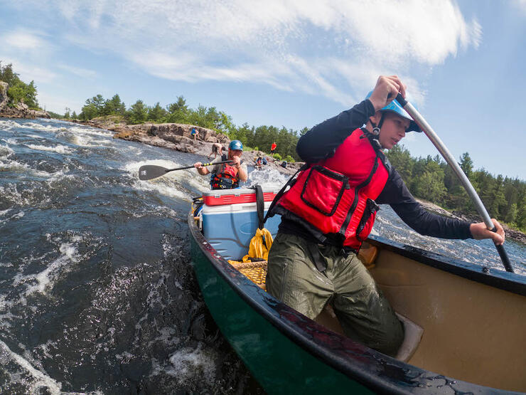 The French River travels 110km through interconnected lakes, gorges and rapids from Lake Nipissing to Georgian Bay. Source: Colin Field