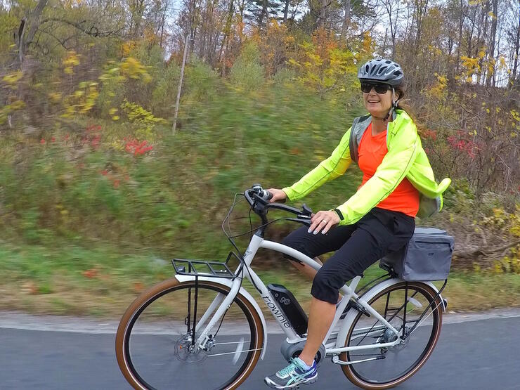 Itâs so much fun to ride an e-bike.  Photo: Howard Culvert