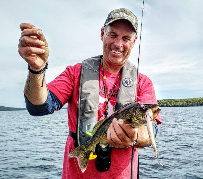 gord ellis with a fall walleye