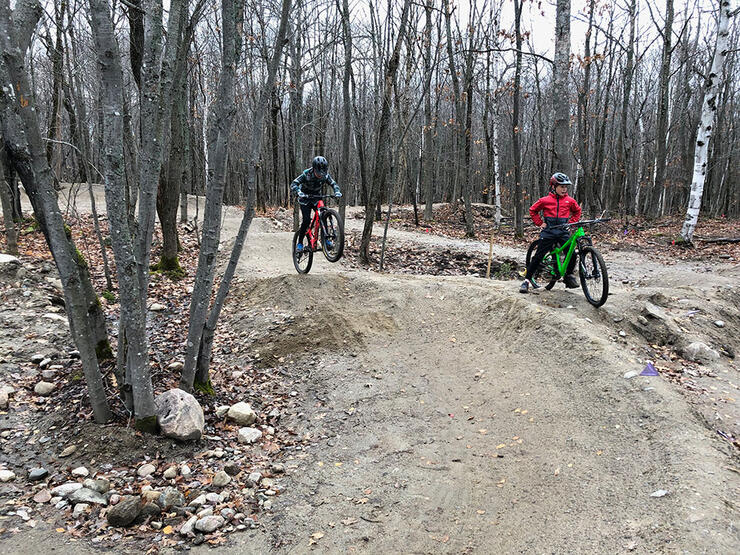 Will Raymer and Tom Lawson at the 3 Towers pump track