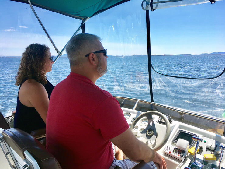 Leaving the harbour in Thunder Bay