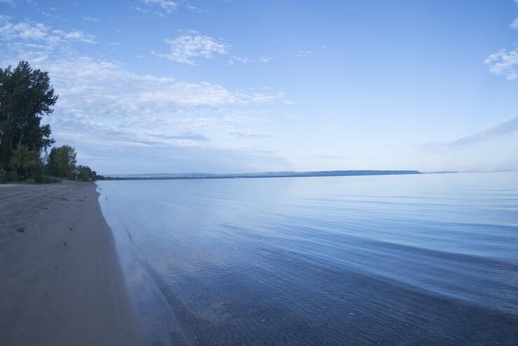 Looking down the beach at Wasaga