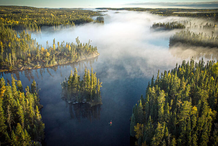 Foggy morning in Northern Ontario