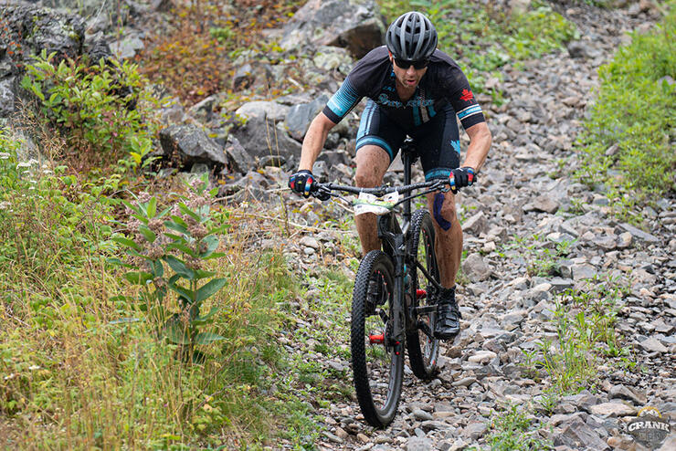 Keith Ailey competes at the 2022 Crank the Shield race