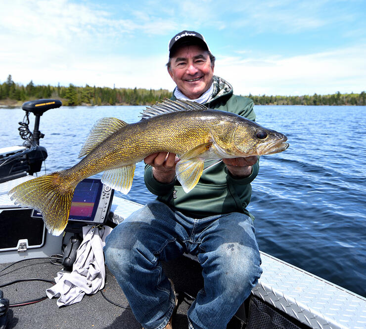 angler fishing ontario walleye