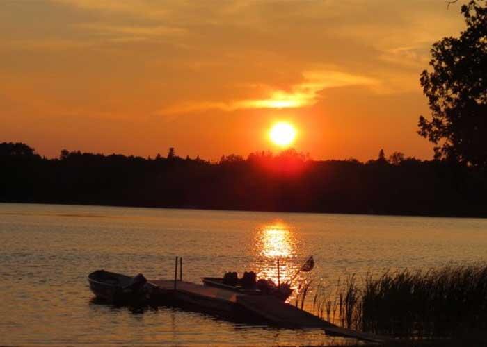 sunset on the chapleau river