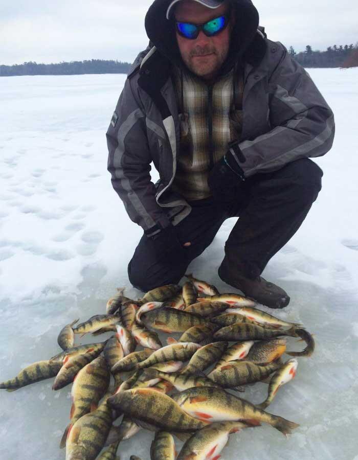 angler with ontario perch