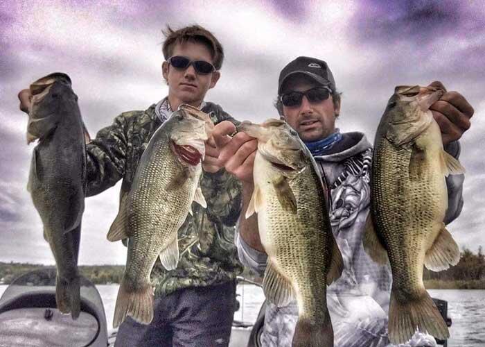 kevin king and angler with fall ontario bass