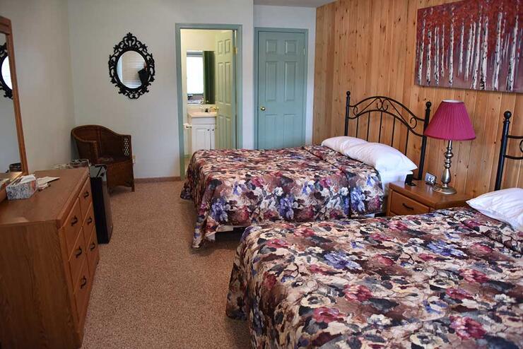 reid's birch island resort cottage interior