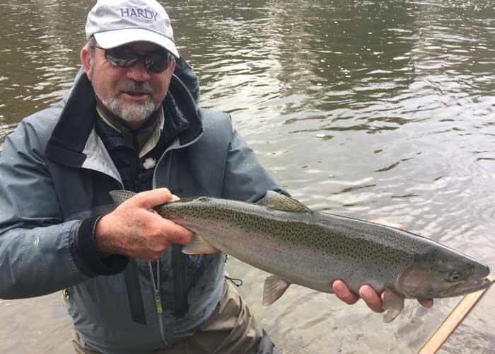 grindstone angling guide john valk with saugeen river steelhead